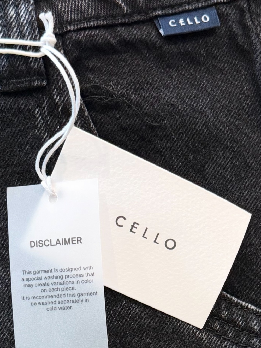 Cello Wide Leg Skater Jeans Women’s Size 11 Black Ombre Wide Belt Loops New - Picture 13 of 16
